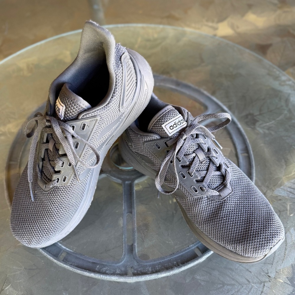 Adidas Duramo 9 Mens Running Shoes Grey Cloudfoam Sneakers Size 8.5/10 Women's - Picture 3 of 8